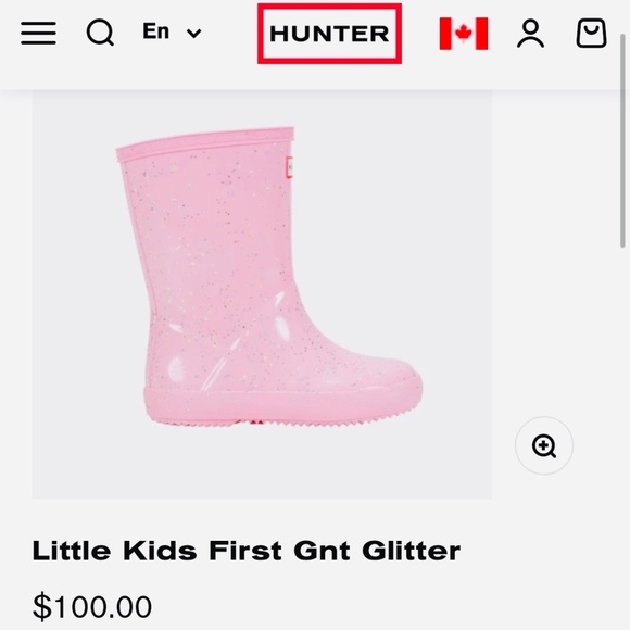 NEW HUNTER First Giant glitter pink rain boots - Picture 1 of 4